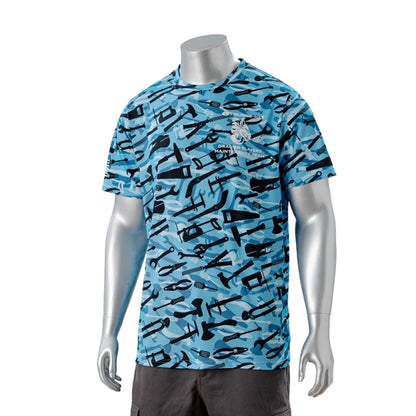 75D Fluorescent Digital Print Men's Short Sleeve T-Shirt