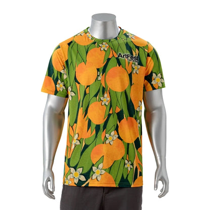 75D Fluorescent Digital Print Men's Short Sleeve T-Shirt