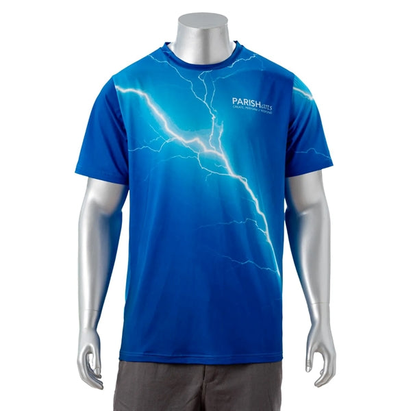 75D Fluorescent Digital Print Men's Short Sleeve T-Shirt