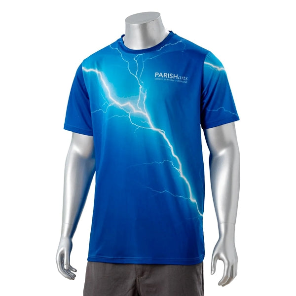 75D Fluorescent Digital Print Men's Short Sleeve T-Shirt