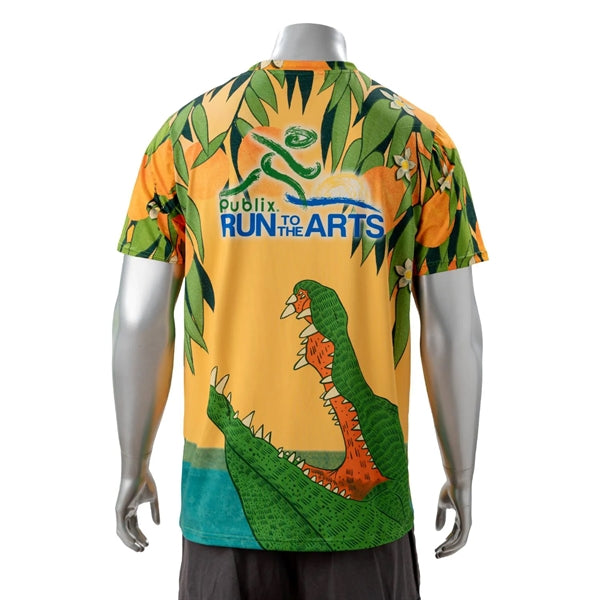 75D Fluorescent Digital Print Men's Short Sleeve T-Shirt