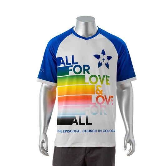 75D Fluorescent Digital Print Men's Raglan V-Neck T-Shirt
