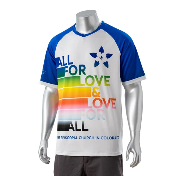 75D Fluorescent Digital Print Men's Raglan V-Neck T-Shirt