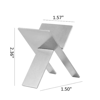5 Pcs Silver Portable Stainless Steel Folding Cigar Holder