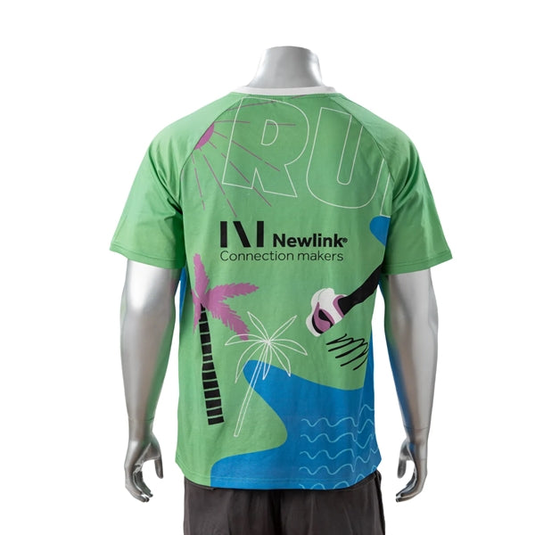 100% Cotton Full Color Pigmented Print Men's Raglan T-Shirt