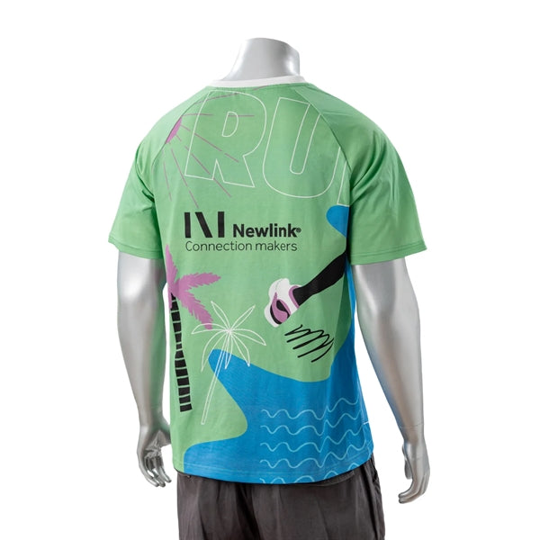 100% Cotton Full Color Pigmented Print Men's Raglan T-Shirt