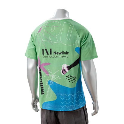 100% Cotton Full Color Pigmented Print Men's Raglan T-Shirt
