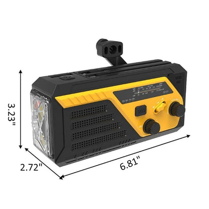 6000mAh Battery Powered SOS Alarm Emergency Hand Crank Radio