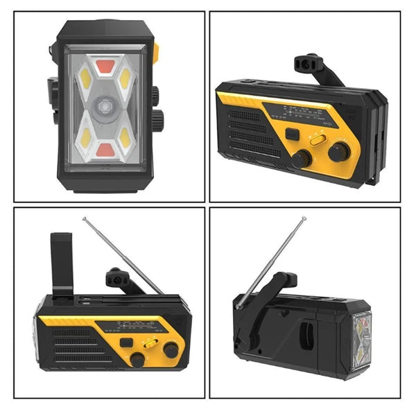 6000mAh Battery Powered SOS Alarm Emergency Hand Crank Radio