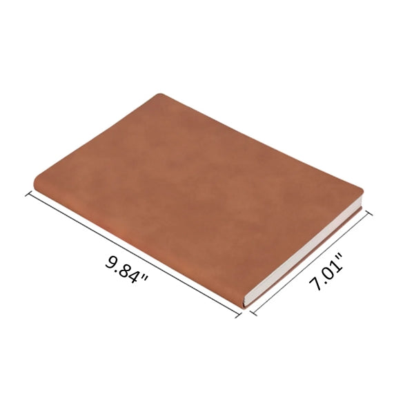 2pcs B5 Soft Leather Smooth Touch Thick Paper Notebook