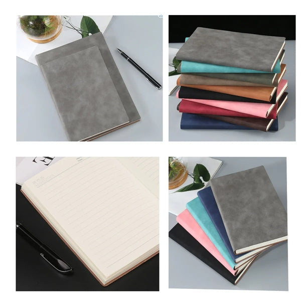 2pcs B5 Soft Leather Smooth Touch Thick Paper Notebook
