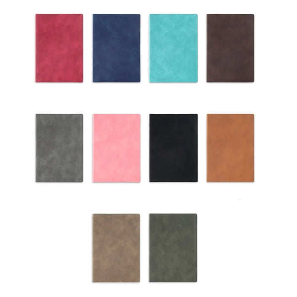 2pcs B5 Soft Leather Smooth Touch Thick Paper Notebook