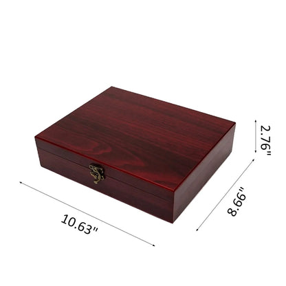 Elegant 9 Piece Set In Rosewood Box Wine Accessory Tool Kit