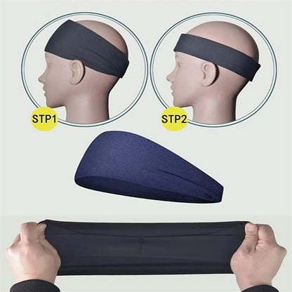 5 Pack High Elasticity Moisture Wicking Sports Headbands