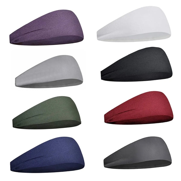 5 Pack High Elasticity Moisture Wicking Sports Headbands
