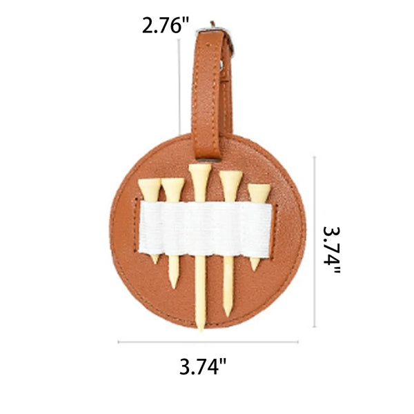 4pcs Portable Leather Waterproof Golf Tee Pouch Bag