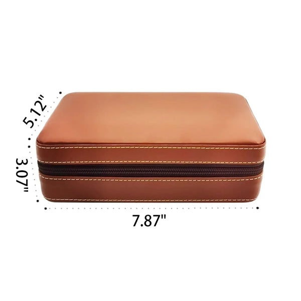 Portable Leather Cedar Wood Lined Removable Cigar Humidor