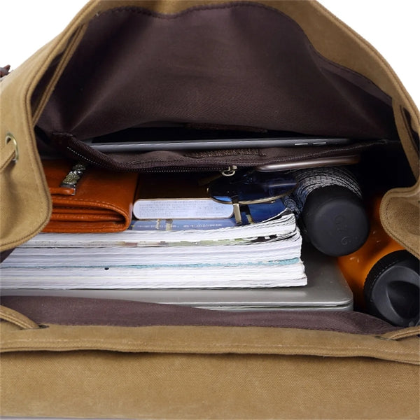 Men's Canvas Travel Duffel Backpack Outdoor Sports Bag