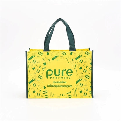 Sublimated PET Non-Woven Tote Bag Gusset -4 Sided 14"x12"x6"