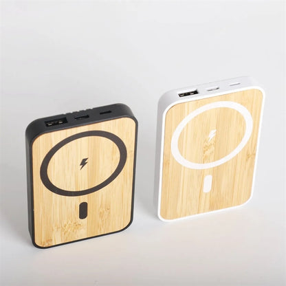 Bamboo USB Wireless Magnetic Charging Power Bank