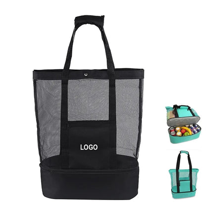 Beach Tote Bag with Cooler Compartment