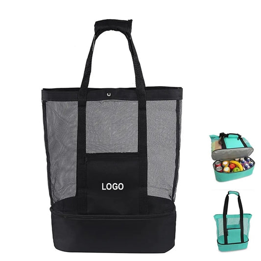 Beach Tote Bag with Cooler Compartment