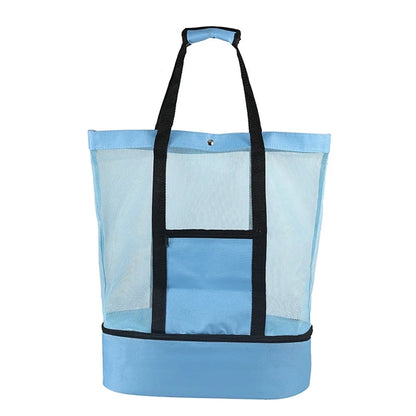 Beach Tote Bag with Cooler Compartment
