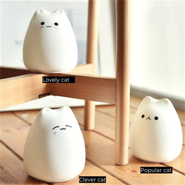 Cute Cat Lamp Night Light for Kids Birthday Gifts