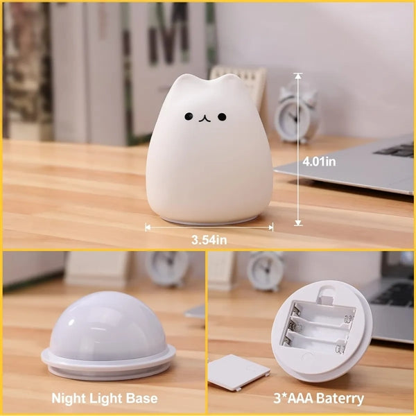 Cute Cat Lamp Night Light for Kids Birthday Gifts