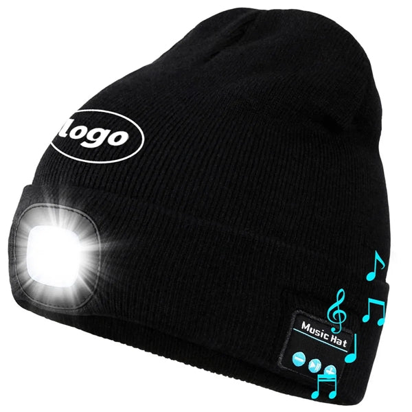 LED Beanie Hat with Headphones