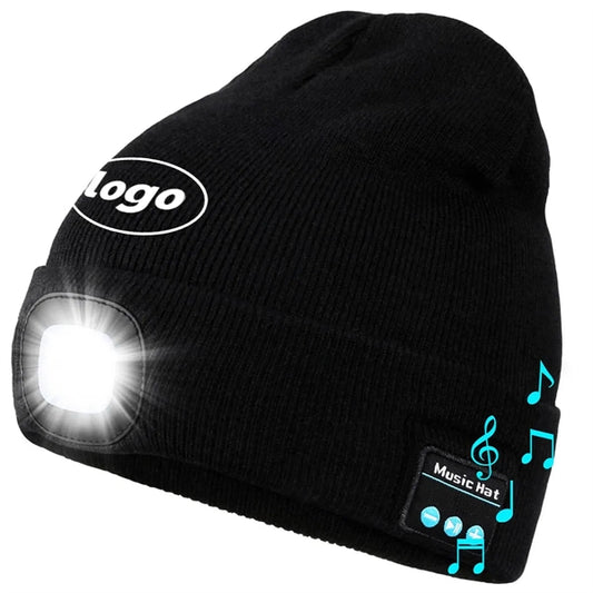 LED Beanie Hat with Headphones