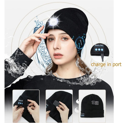 LED Beanie Hat with Headphones