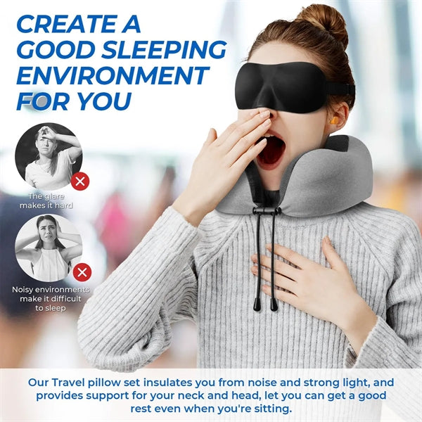 Travel Pillows with Eye Mask for Sleeping Airplane