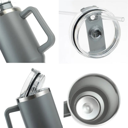 40 oz Tumbler With Handle and Straw Lid Insulated