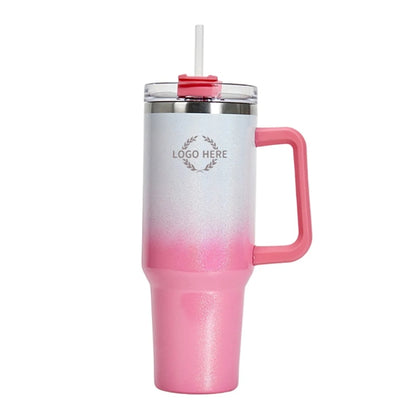 40 OZ. Sublimation Dazzle Tumbler with Straw and Lid