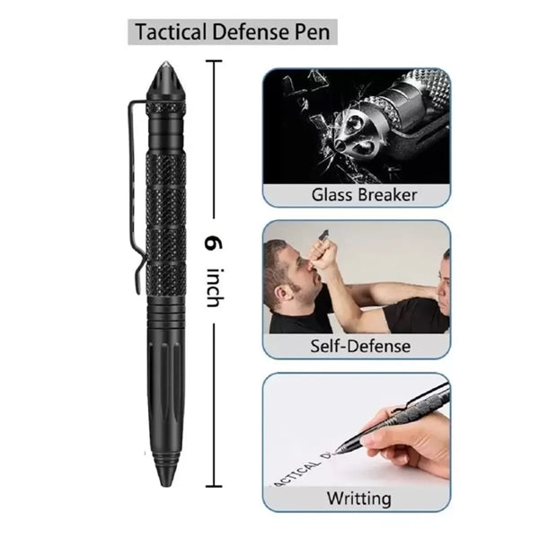 5 Pack Multifunctional Tungsten Steel Military Tactical Pen