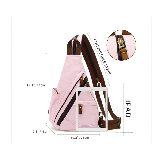 Lightweight Nylon Crossbody Backpack All-Over Printing