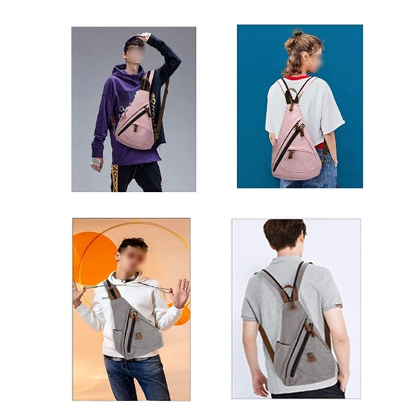 Lightweight Nylon Crossbody Backpack All-Over Printing