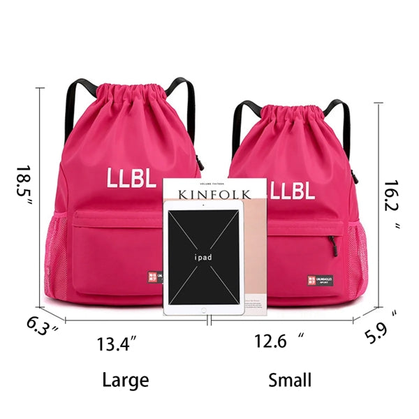 Drawstring Sports Waterproof Backpack All-Over Printing