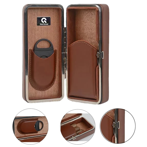 Leather portable durable Cigar box