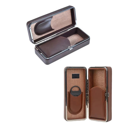 Leather portable durable Cigar box