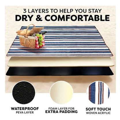 Portable Roll Up Large Waterproof Sandproof Picnic Blanket