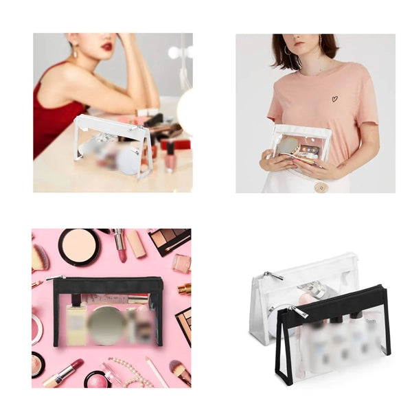 2 Pack Waterproof Durable Clear Makeup Bag