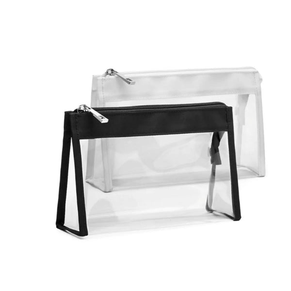2 Pack Waterproof Durable Clear Makeup Bag