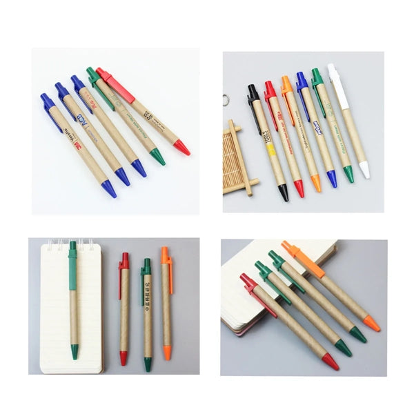 10 Pack Kraft Paper Ballpoint Pens