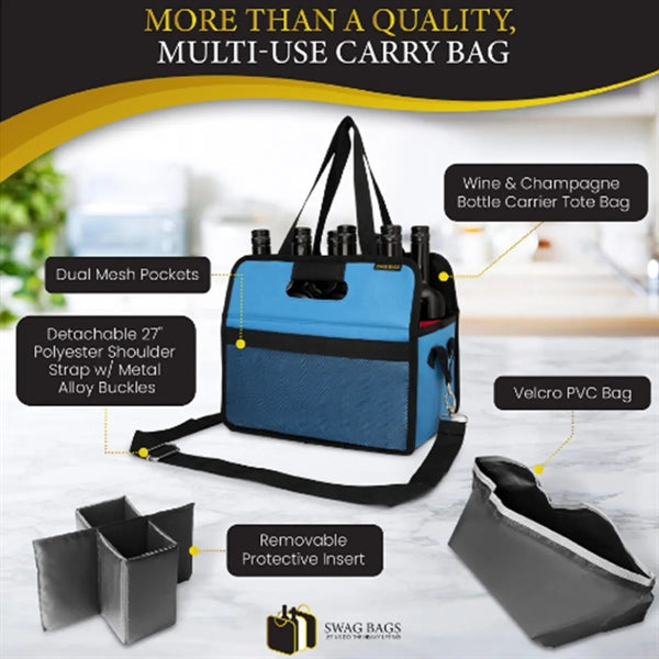 Foldable Multiuse Bottle Carrier Tote Bag