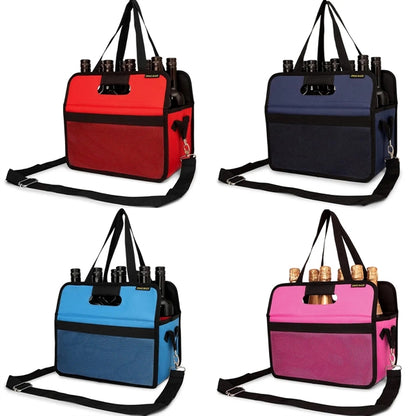 Foldable Multiuse Bottle Carrier Tote Bag