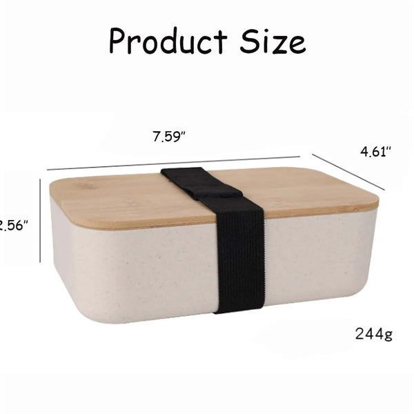 Custom Wood Bento Lunch Box Set (W/ Fork, Spoon Knife)