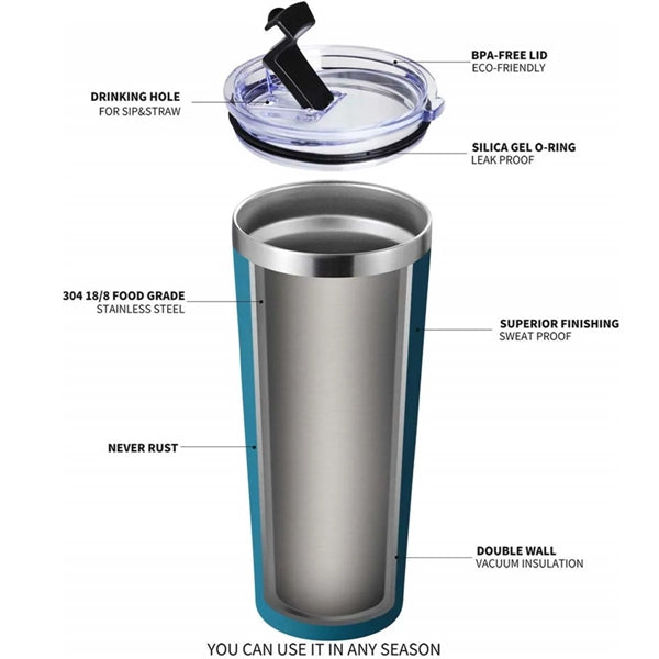 22 Oz Double Wall VacuumTumbler