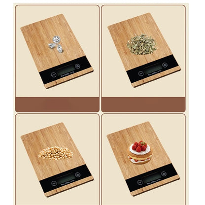 High Precision Bamboo LED Display Electronic Kitchen Scale